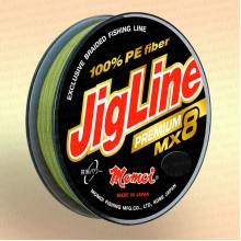 Плетенка JigLine Premium WX8 100 м, хаки 0,08 мм тест 6,2 кг