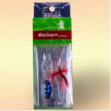 Блесна зимняя, 2 гр, одинарный крючок + тройник с мушкой, цвет: 900