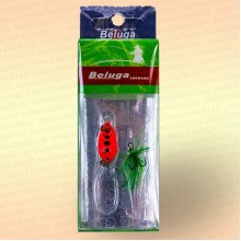 Блесна зимняя, 2 гр, одинарный крючок + тройник с мушкой, цвет: 901