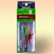 Блесна зимняя, 2 гр, одинарный крючок + тройник с мушкой, цвет: 902