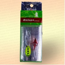 Блесна зимняя, 2 гр, одинарный крючок + тройник с мушкой, цвет: 903