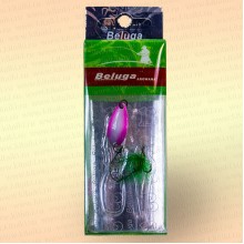 Блесна зимняя, 2 гр, одинарный крючок + тройник с мушкой, цвет: 906