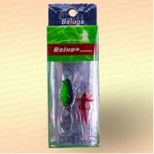 Блесна зимняя, 2 гр, одинарный крючок + тройник с мушкой, цвет: 911